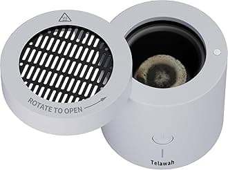 Rotating flip-top Electric Incense Burner bukhoor Portable USB Charging Smart Electronic White Aromatherapy Machine (Special Coal briquette Charcoal Fragrance Type)