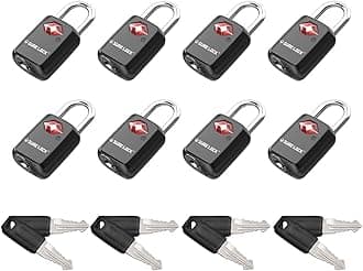 Mini TSA Approved Keyed Luggage Lock – One Key Opens All, Fits Tight Zipper Gaps & Small Pull Holes, Compact Travel Lock for Suitcases, Backpacks & Handbags