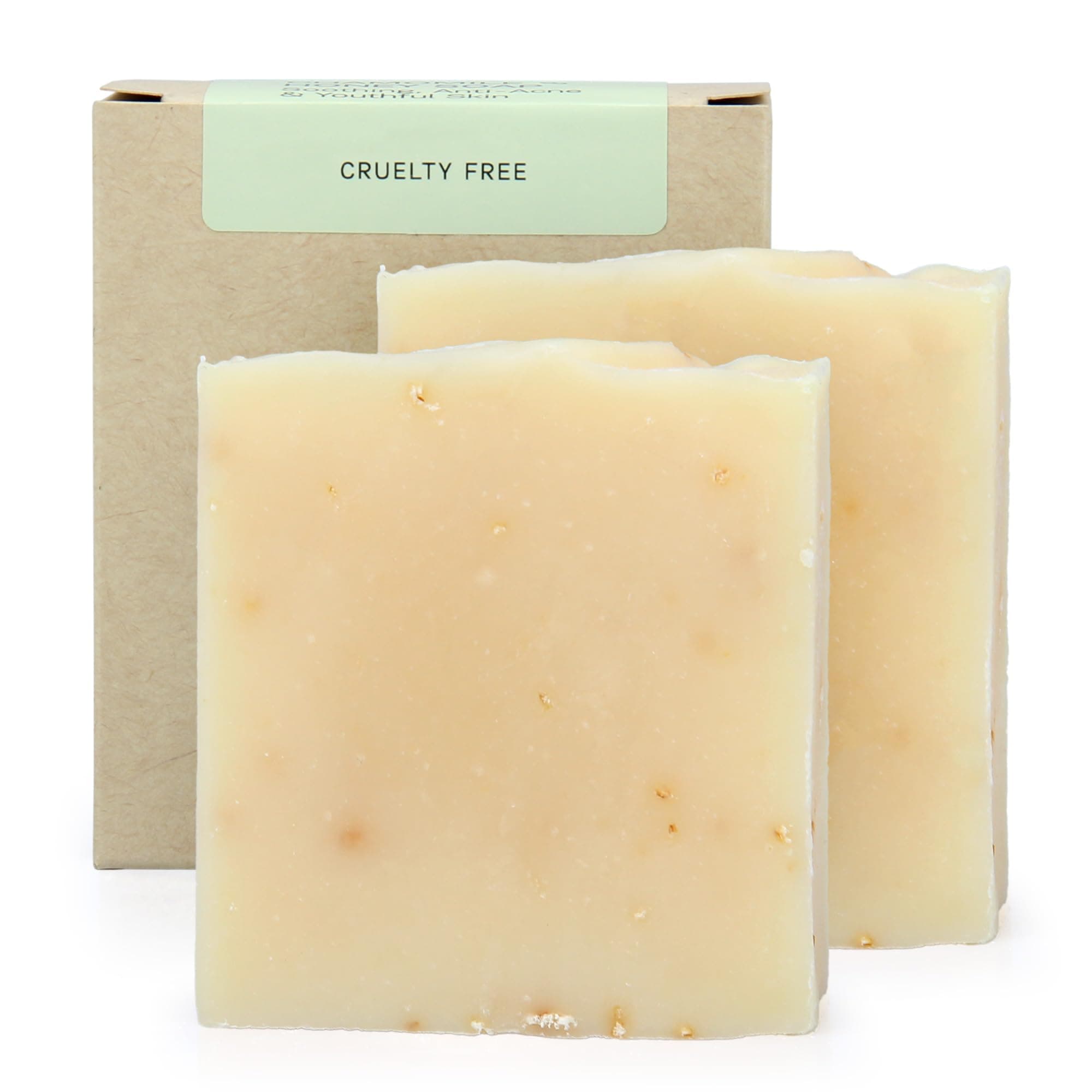 Chamomile & Honey Soap Bar - Cold Processed, Natural, Nourishing for Sensitive & Dry Skin, Men & Women, Handmade, Parabens Free, Cruelty Free. (Pack of 2) 4.2 Oz Each