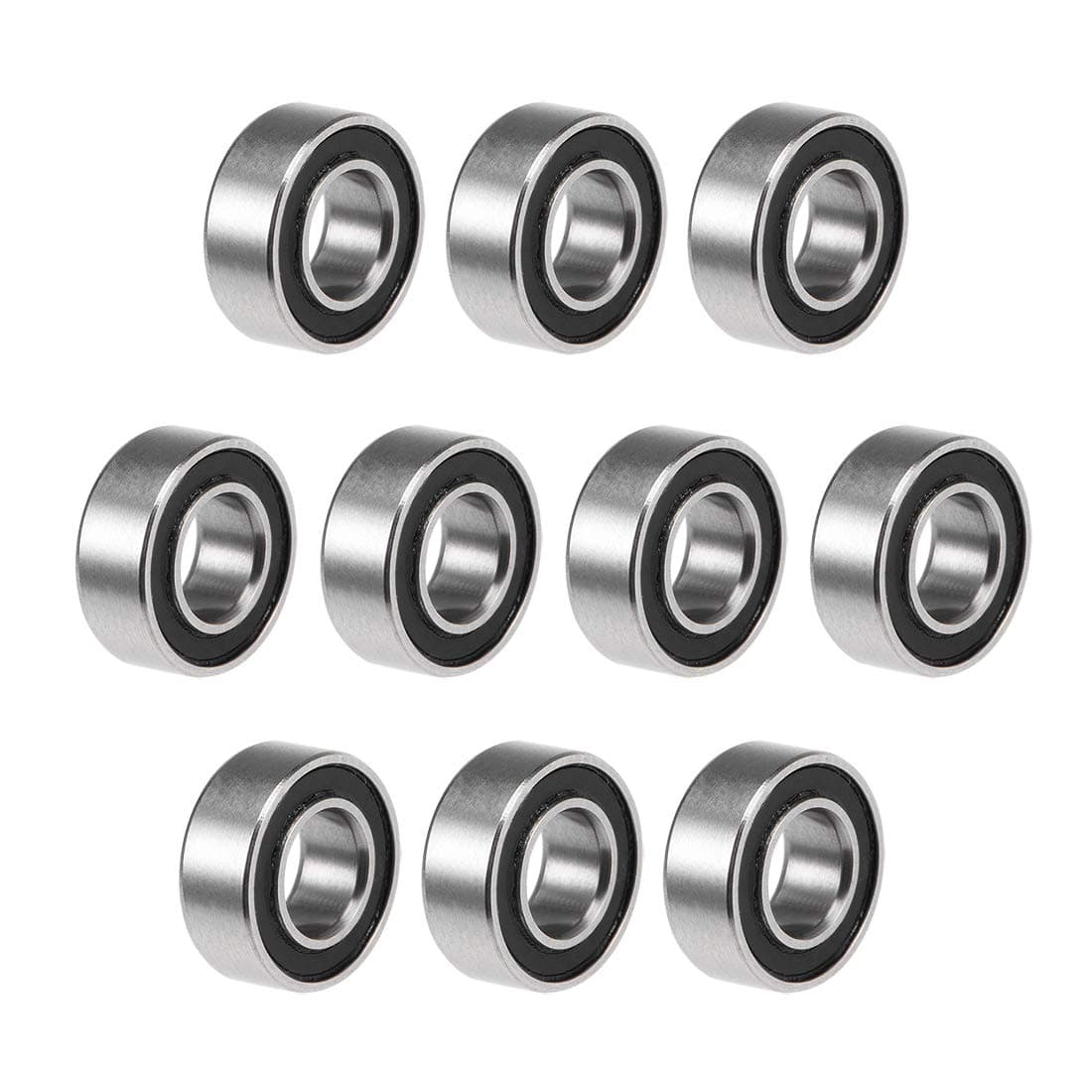 uxcell MR84-2RS Deep Groove Ball Bearings 4mm Inner Dia 8mm OD 3mm Bore Double Sealed Chrome Steel Z2 10pcs