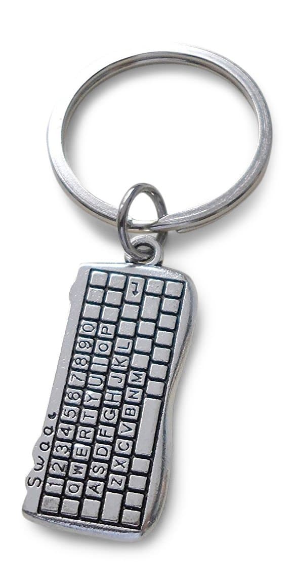 JewelryEveryday Computer Keyboard Keychain, Computer Engineer Keychain