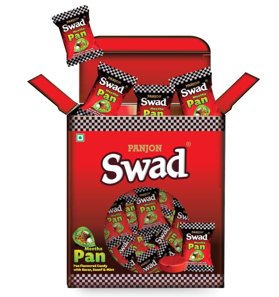 Swad Meetha Pan Candy Gift Box (Original Paan Flavour with Saunf, Kesar & Mint) 125 Toffee x 1 Box Pack
