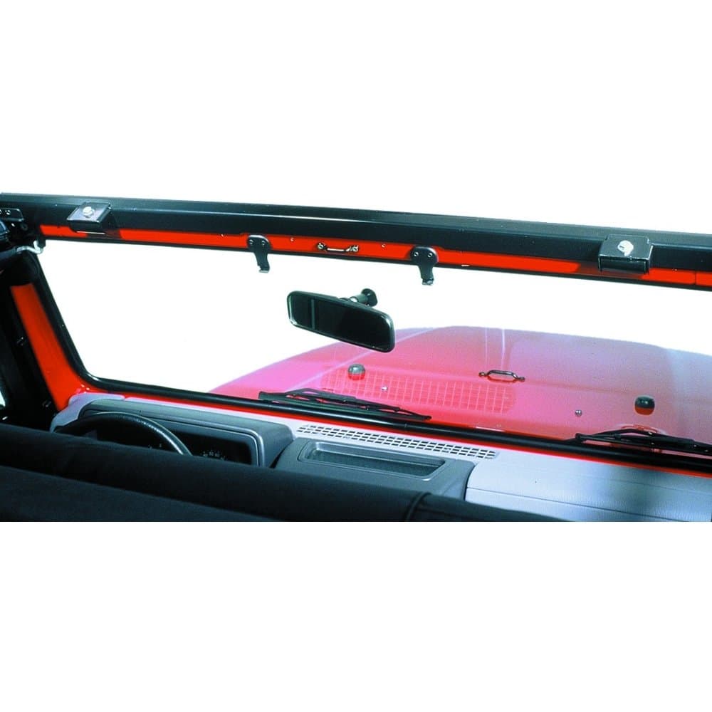 Bestop 51238-01 97-06 Black Header Windshield Channel for Wrangler TJ (Unlimited Included)