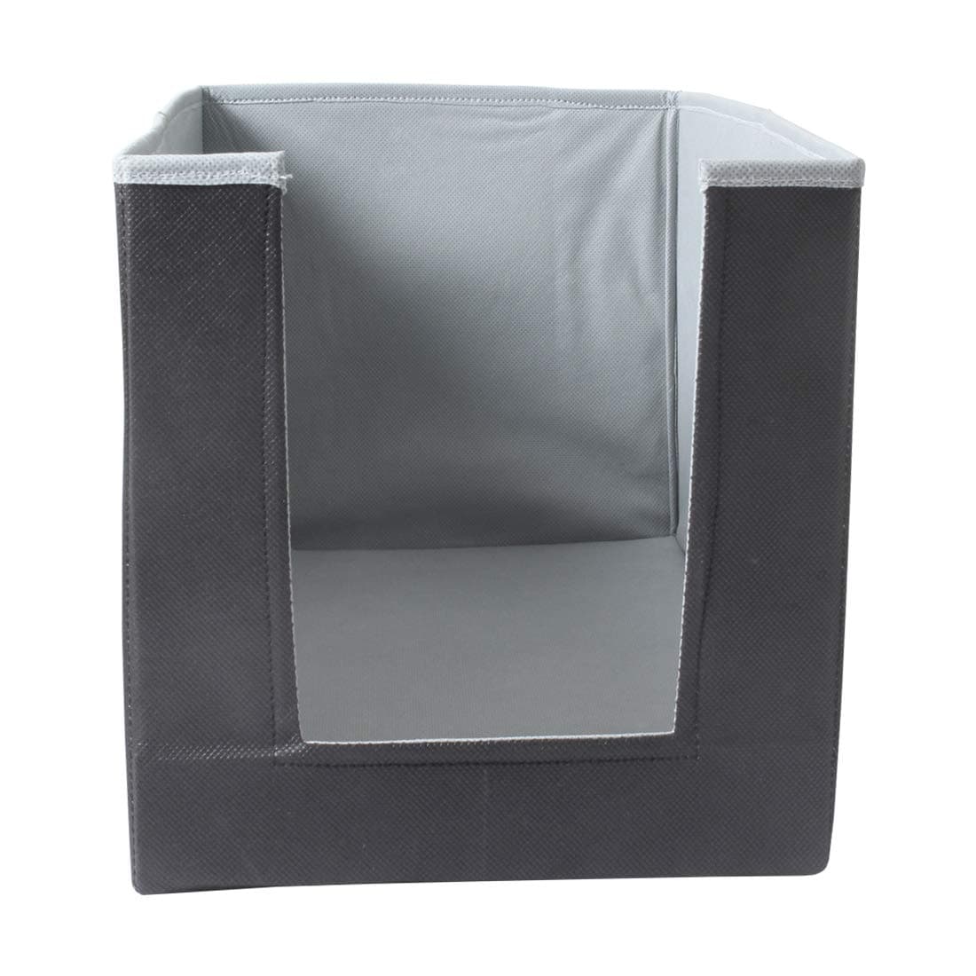 PrettyKrafts 1 Pc Non Woven Shirt Stacker/Cloth Organizer for Storage/Closet & Wardrobe Organizer for Storage/Foldable Shirt Organizer Cloth Storage Box (Grey & Black, 26x40x26 cm)