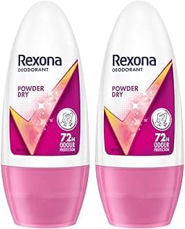 Powder Dry Underarm Floral Roll On Deodorant For Women|| 50 Ml+Rexona Powder Dry Underarm Roll On Deodorant For Women|| 50 Ml