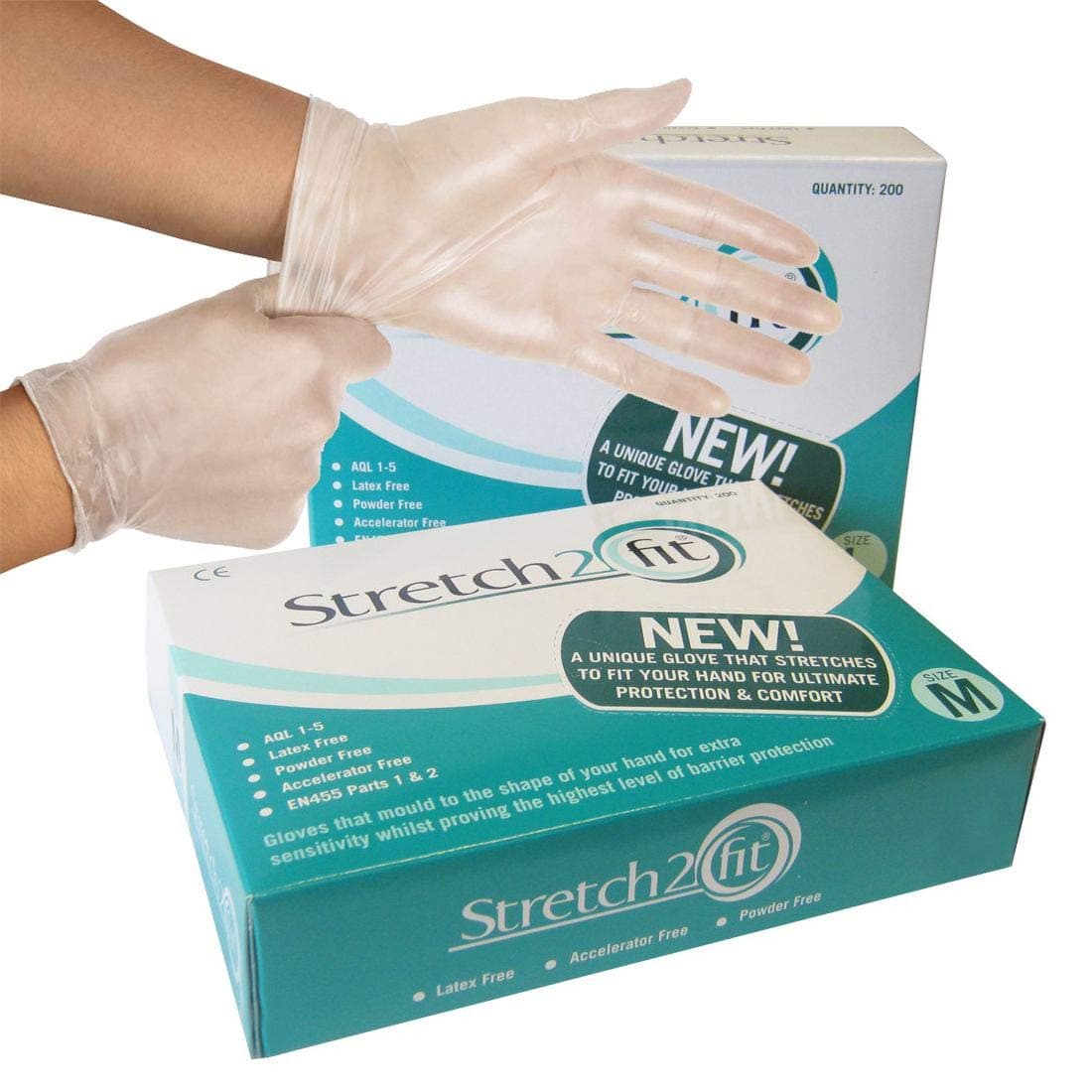 Stretch 2 Fit Hypoallergenic gloves (200) Medium