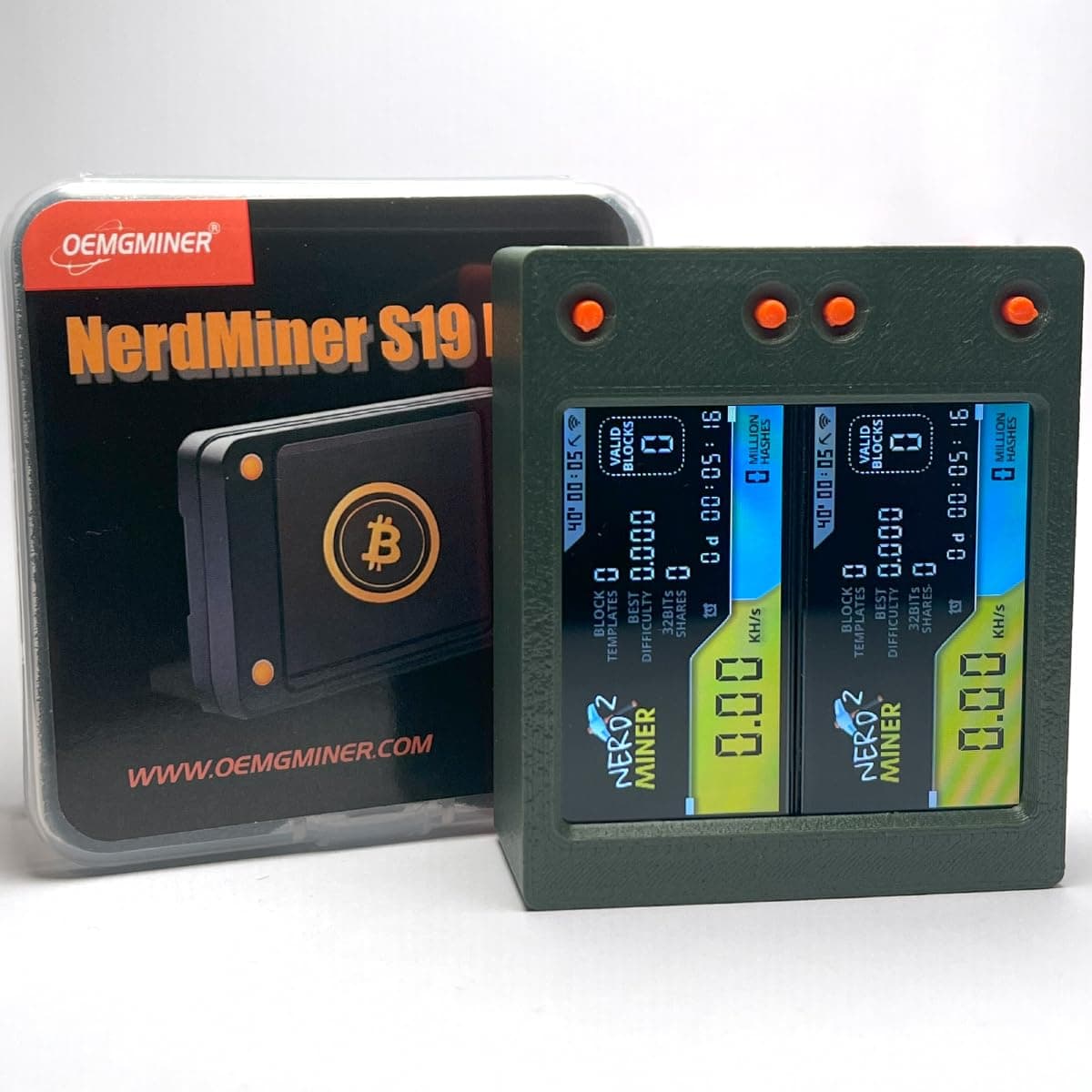 ACAUTO NerdMiner V2 Plus 78KH/S*2 Solo Lottery Miner Bitcoin Nerd Miner T-Display S3 Support Type-c Wireless (Nerdminer V2 Dual Screen)