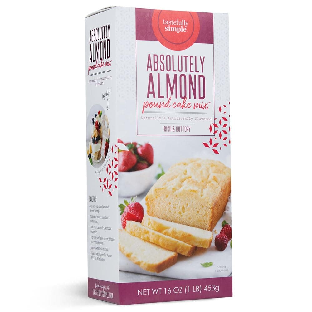 Tastefully Simple Absolutely Almond Pound Cake Mix, 16 Ounce