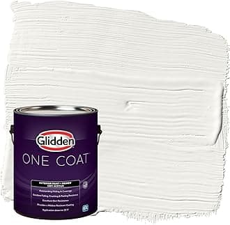 GliddenOne Coat 1 gal. Commercial White/White Semi-Gloss Exterior Paint with Primer