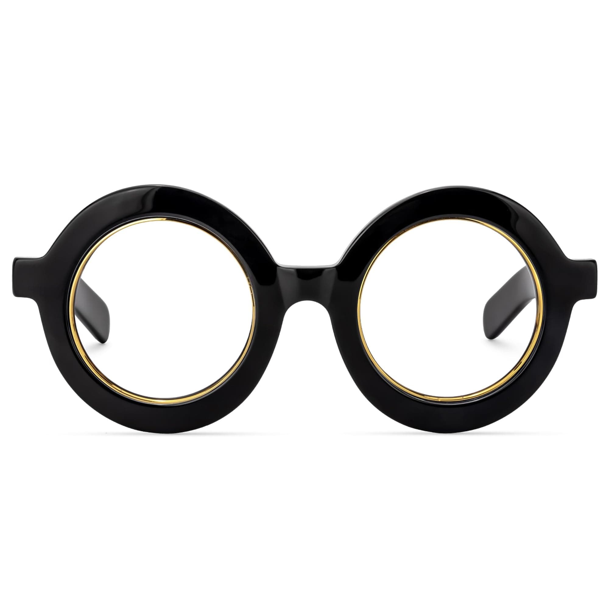 Retro Thick Round Blue Light Blocking Glasses for Women Men Calhoun ZOA01776