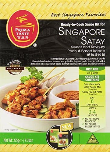 Singapore Kebab Satay Sauce Kit, 9.7-Ounce Boxes (Pack of 4) by Prima Taste