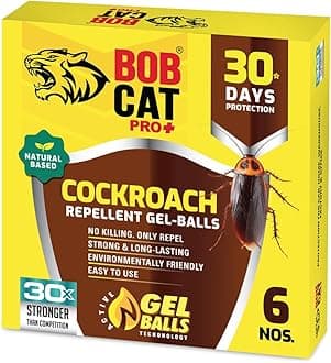 Cockroach Repellent Gel | 100% Herbal & Natural Formula | Most Effective Long-Lasting 30 Days Protection | Eco-Friendly & Safe | For Kitchen, Bathroom, Home, Warehouse, Factory & Office | Pack of 6 | FORMULATION 10X