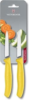 Swiss Classic 2 Piece Paring Knife Set Straight Edge Pointed Tip - Yellow