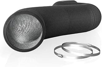 AC Infinity Flexible 8-Inch Aluminum Ducting, Heavy-Duty Four-Layer Protection, 25-Feet Long for Heating Cooling Ventilation and Exhaust