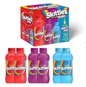 SKITTLES™ Flavored Drink | Non-Carbonated Drinks with Fruity Flavors | 12-14 Fl oz. (Variety 6 Pack)