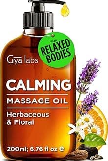 Calming Massage Oil - 6.76 Fl Oz - Lavender Massage Oil & Total Relaxation, Inspires Spa-Like Atmosphere - Authentic Ingredients, Non-Gmo And Cruelty-Free
