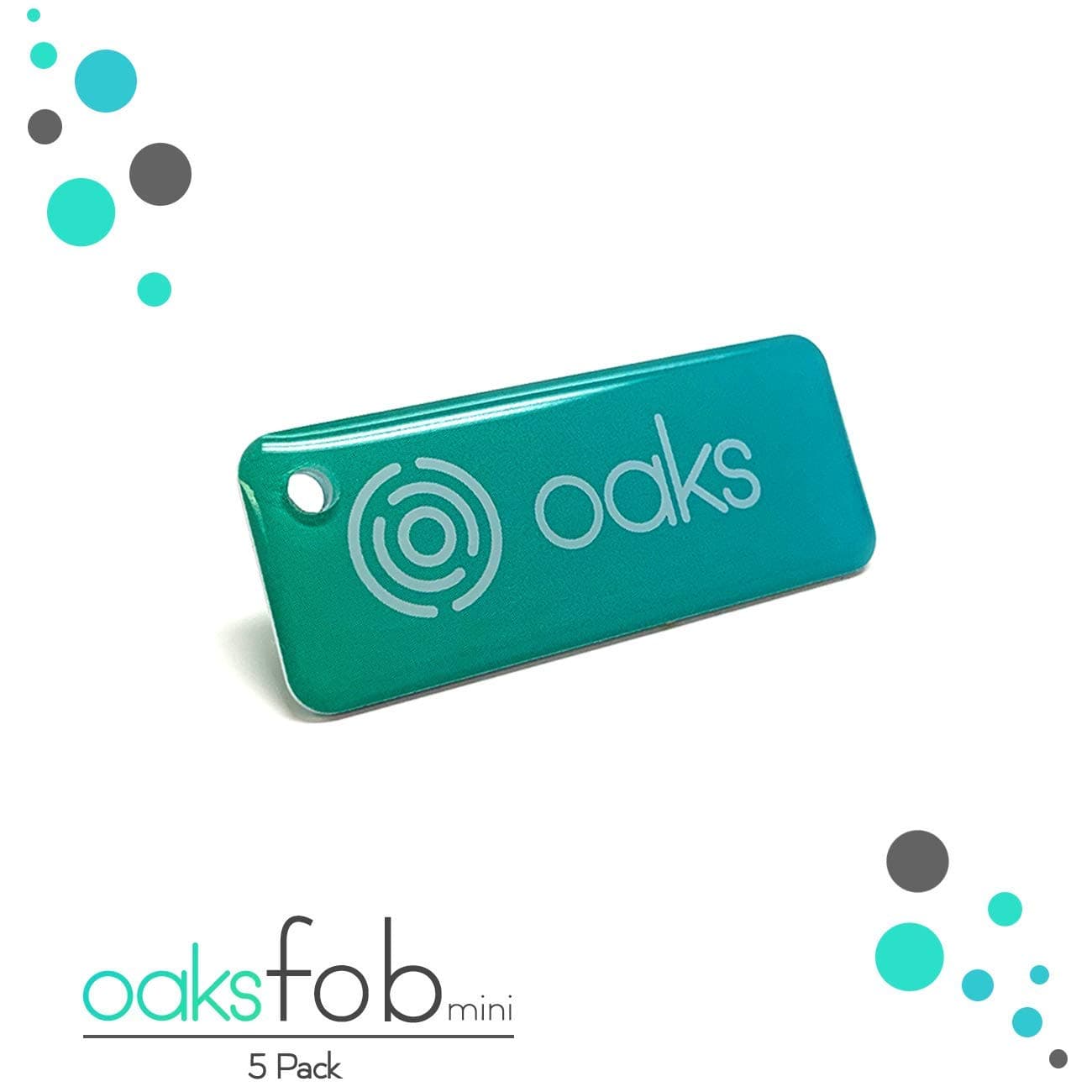 Oaks Smart Lock, Electronic Front Door Deadbolt, Bluetooth, Code and Fob Entry, Keyless Access, Smart Phone App Unlock, Great for Airbnb & Vacation Rentals, Easy to Install (Fob Mini 5 Pack)