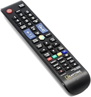 EARTHMA Universal Remote Control for Samsung 3D Smart LCD Led Tv-Replacement,Black