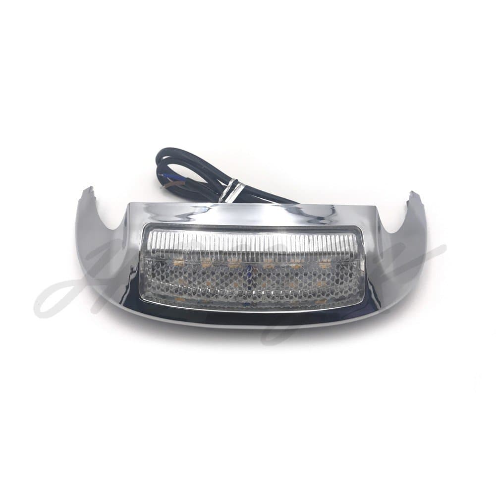 HONGK- Front LED Fender Tip Light Clear Lens Compatible with FLHX FLHR 14 15 16 17 [B076V1D9D4]