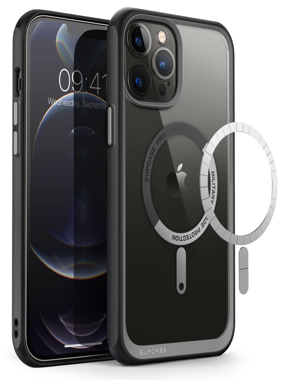 SUPCASE [Unicorn Beetle Mag Series] Case Designed For iPhone 13 Pro Max, 6.7" (2021 Release), Premium Hybrid Protective Clear Case Compatible With MagSafe - Black