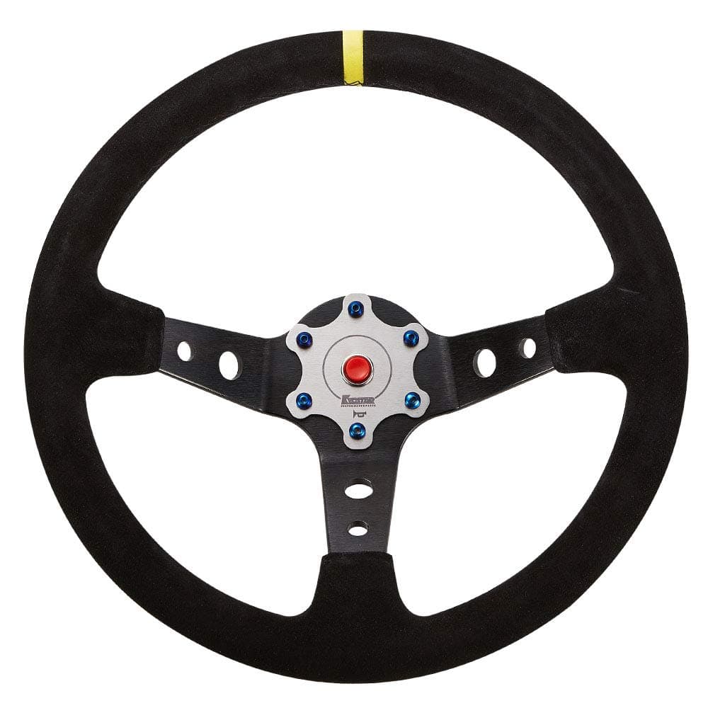 Kyostar 6-Hole 70mm Hexagonal Style Steering Wheel Horn Button With Allen Key (Silver)