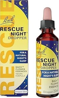 Night Dropper | Aid a Natural Night's Sleep | Bach Original Flower Essences | Easy-to-Use 20ml Dropper | Help Switch Off Repetitive Thoughts for Restful Sleep​