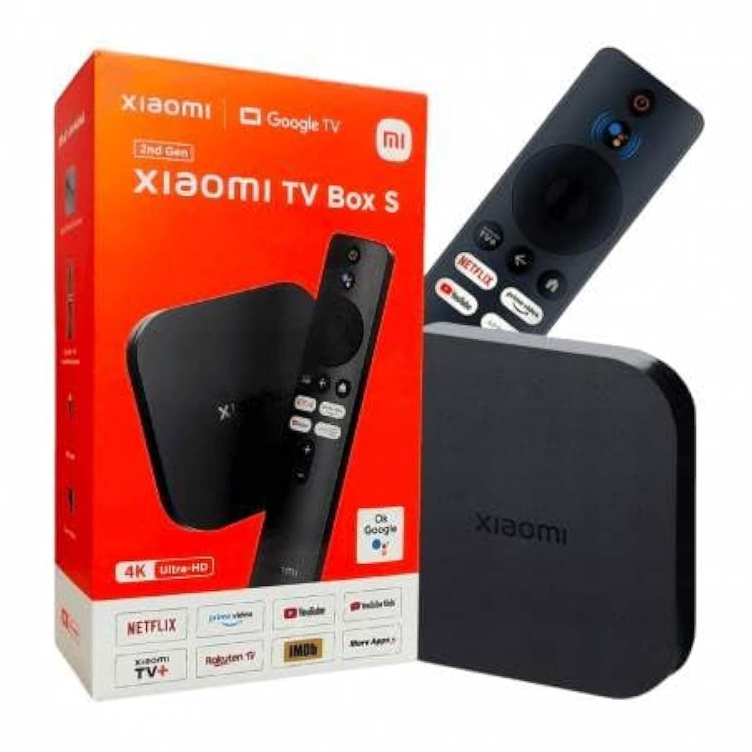Mi Box S (2nd Gen) with 4K Ultra HD Streaming Media Player |Dual Band Connectivity |Google TV And Google Assistant & Remote Supported - Black