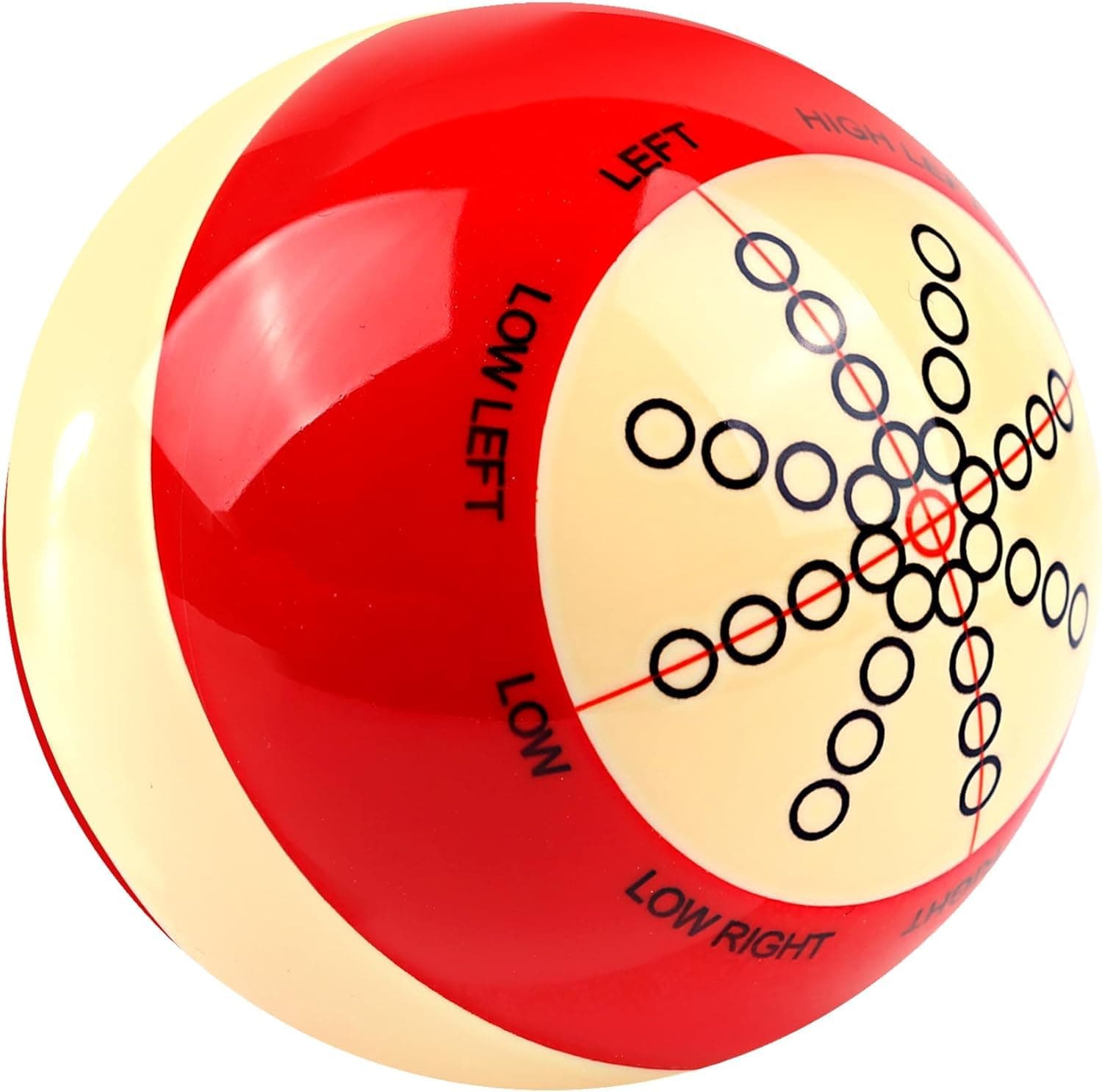 THE WHITE SHOP Pool Cue Ball - Portable Billiard Practice Training Assist Accessory With Standard Lines and Dots for America Pool Eight Ball