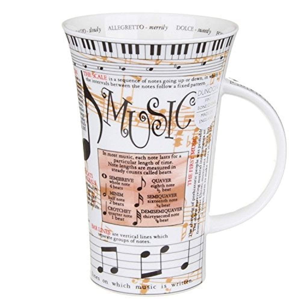 Dunoon Glencoe Fine China Educational MUSIC Mug Cup 500ml