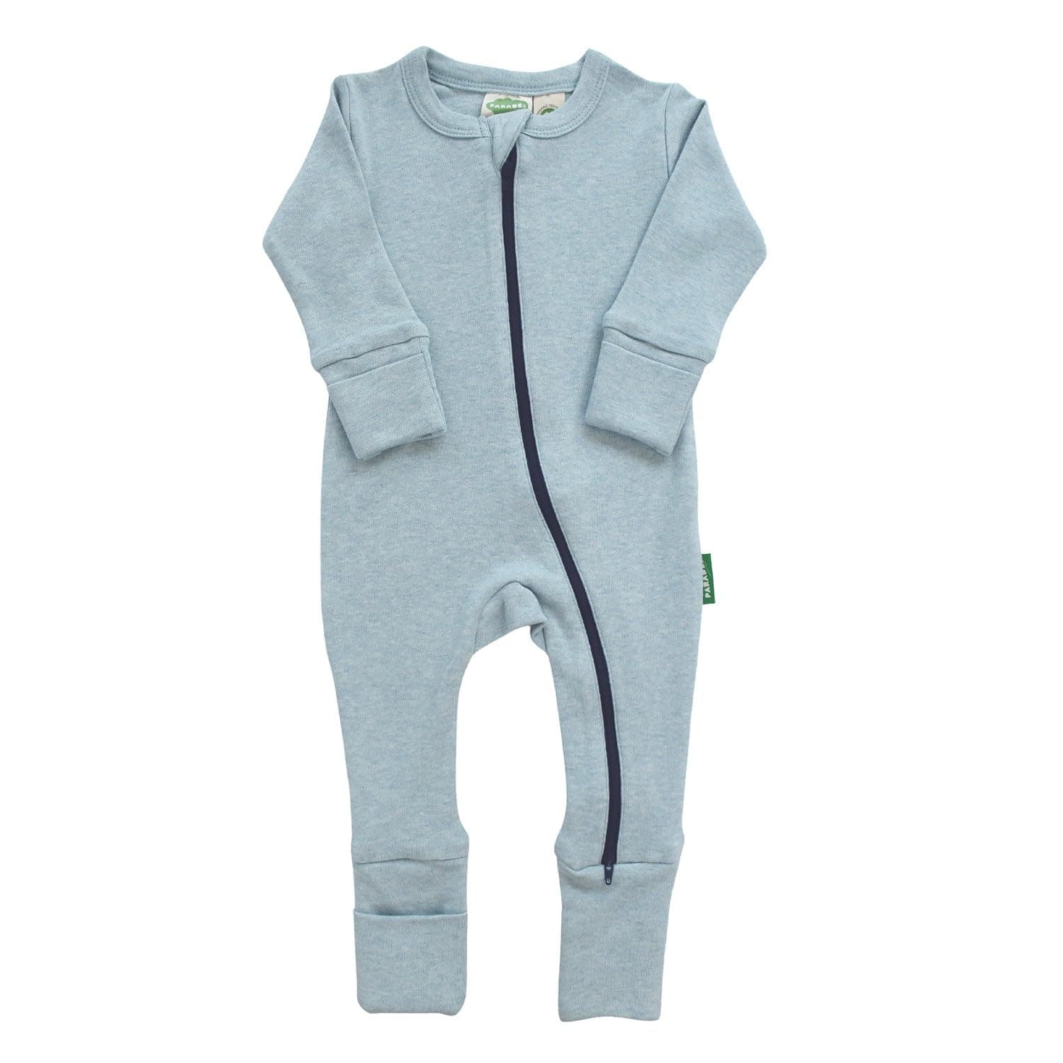 PARADE Organic Snuggle Soft Melange '2-Way' Zipper Romper
