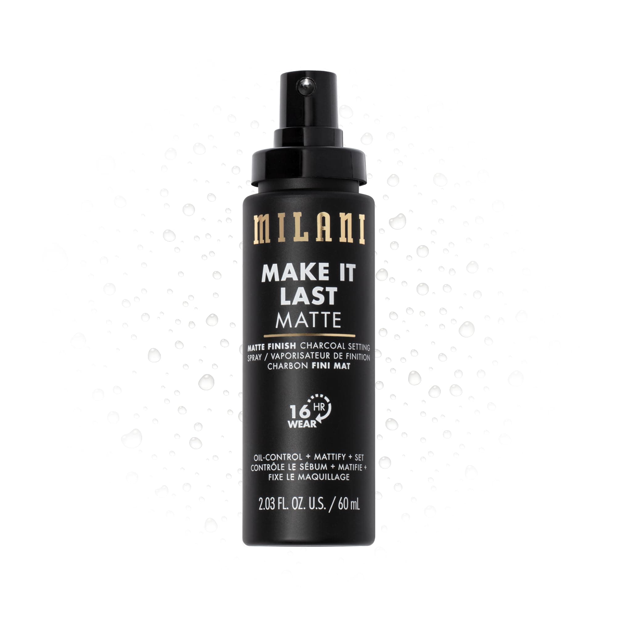 Milani Setting Spray + Primer, Make It Last Matte- Oil Absorbing Charcoal Formula to Control Shine, Matte Finish Setting Spray for Makeup and Primer for Oily Skin, Prime +Correct + Set, 2.03 Fl. Oz