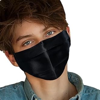 100% Mulberry Silk Face Mask Covering Men & Women Reusable with Ear loops Nose Wire Filter