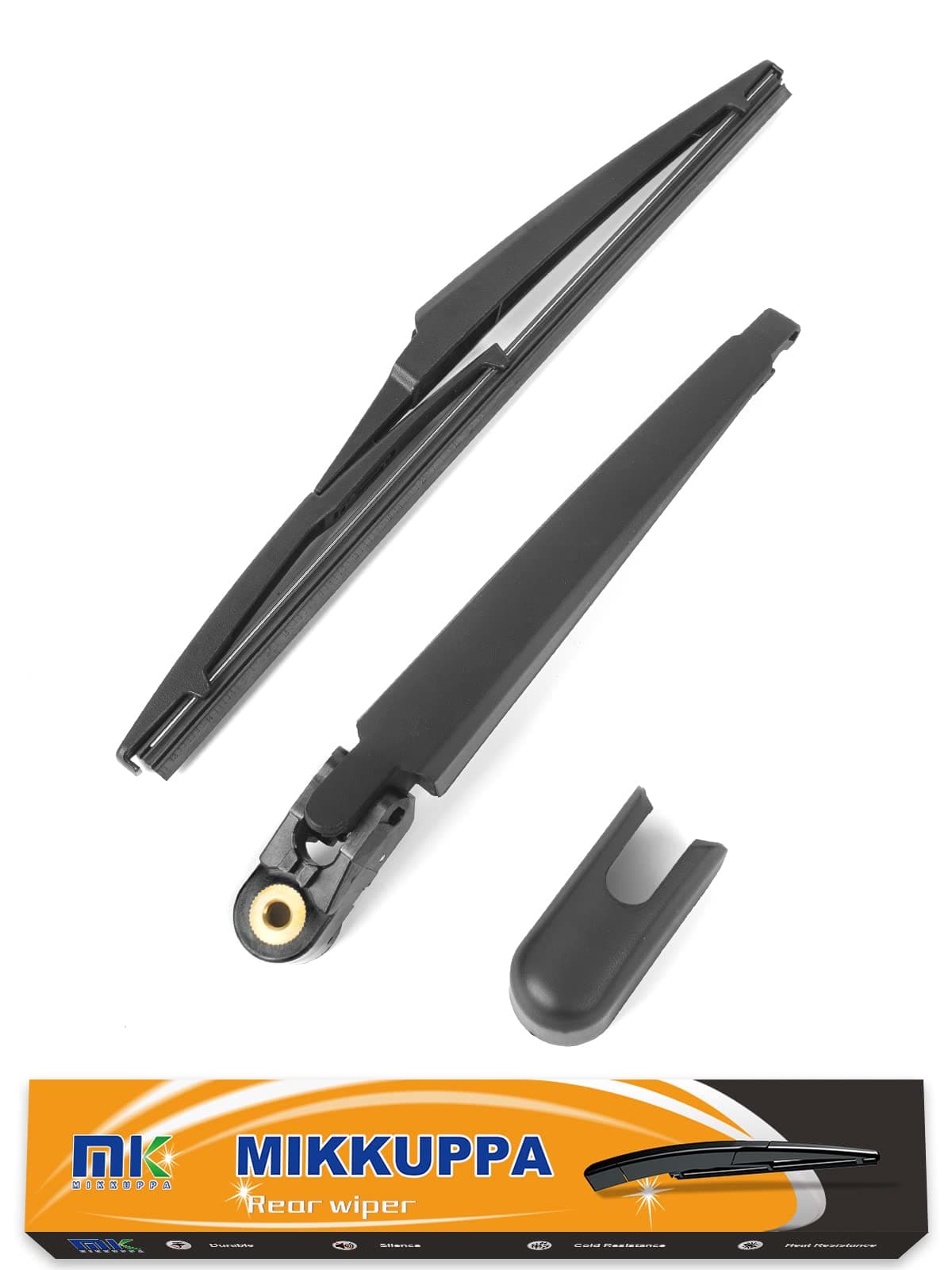 Rear Wiper Arm Blade, Replacement for 2000-2012 Toyota RAV4 - MIKKUPPA Back Windshield Wiper Assembly Replacement - All Season Natural Rubber Cleaning Window