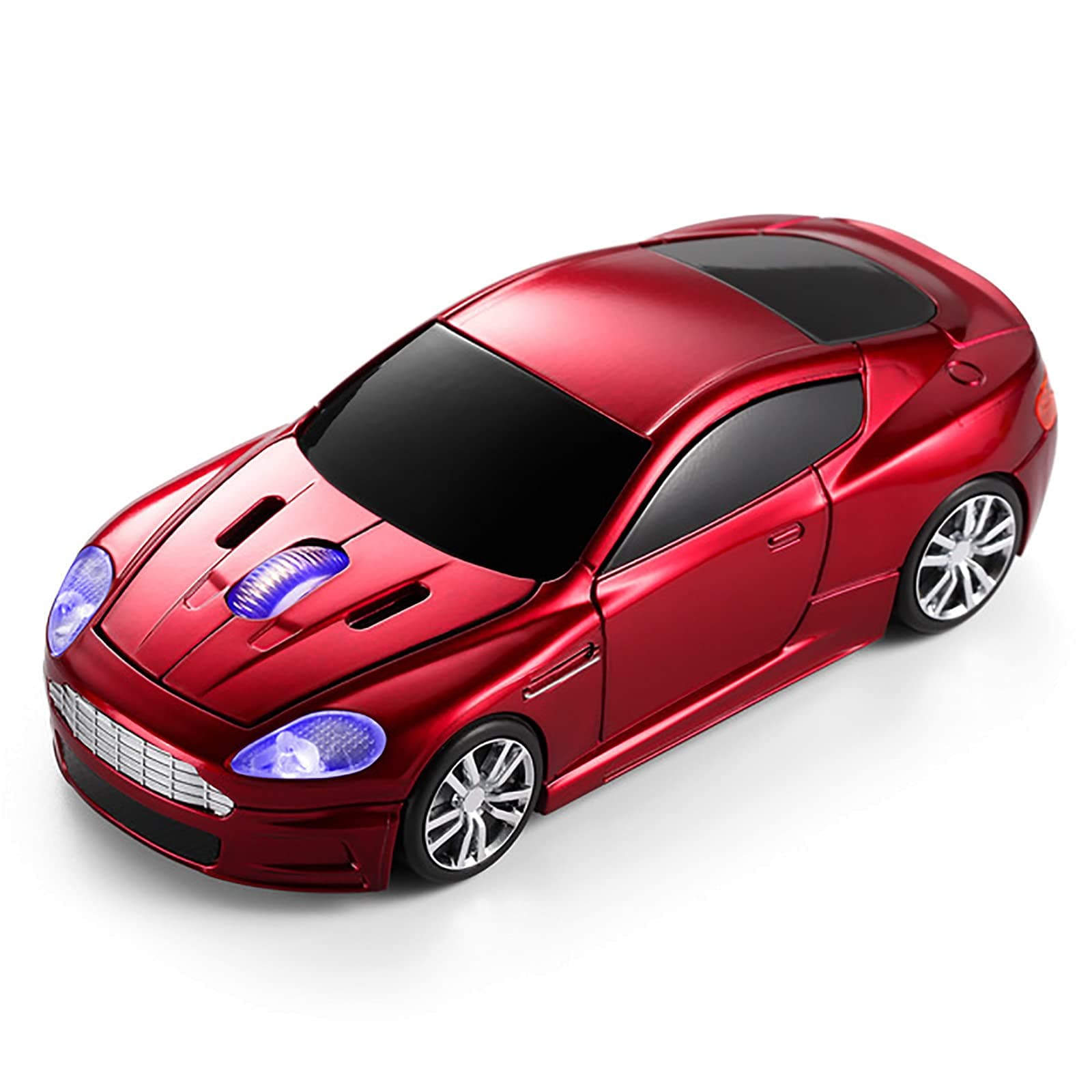 Wireless Mouse Aston Martin Car Mouse Optical Model Mouse Sports Car Mouse Suitable for Laptop and Desktop Computers (cola red)