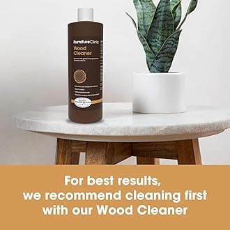 Furniture Clinic Wood Stain | Natural Oak | Water Based | Fast Drying, Low Odor, & Non-Toxic | for Indoor & Outdoor Furniture and More | Multiple Finishes | (17oz / 500ml)