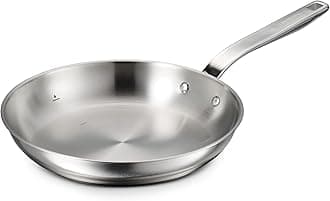 Tempo Tri-Ply Base Stainless Steel 10-Inch Frying Pan, Induction-Ready Skillet, Oven-Safe, Dishwasher-Safe