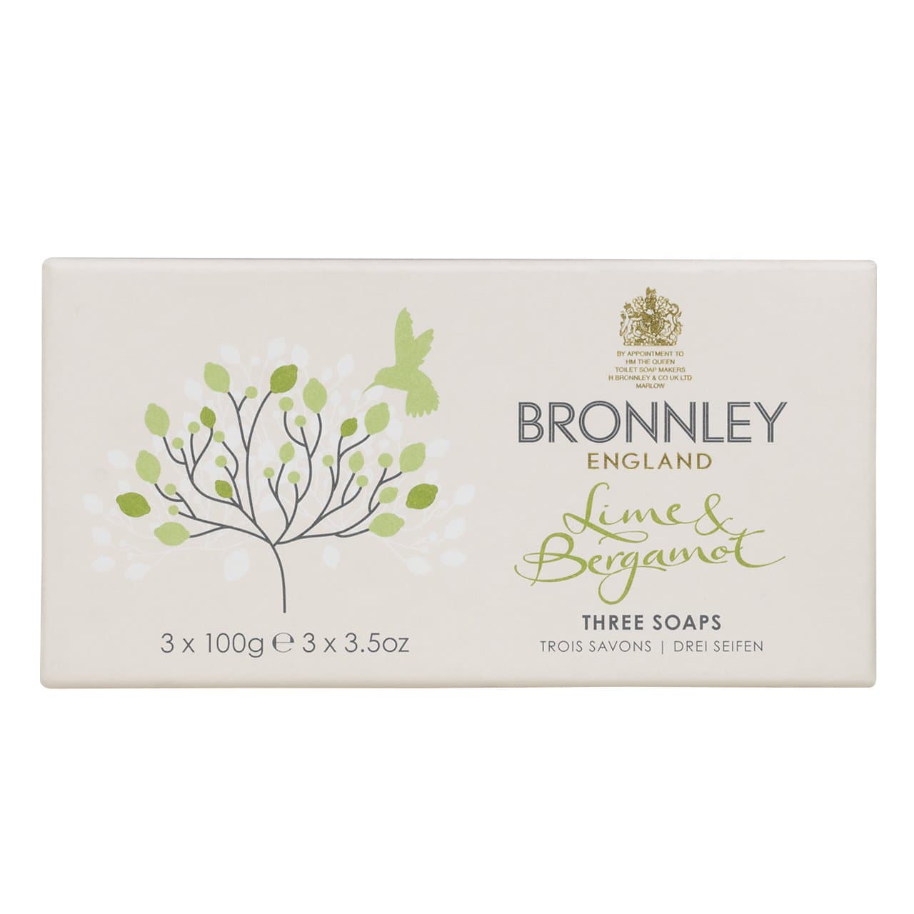 Bronnley England Soaps for Women, Lime & Bergamot, 3.5 Ounce