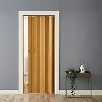 PVC Plastic Folding Door Internal Doors Sliding 7 Panels Divider Magnetic