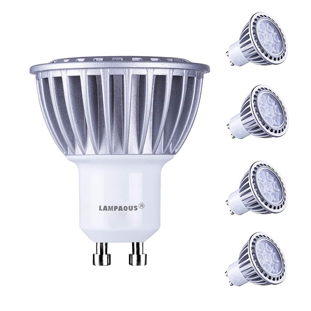 LAMPAOUS GU10 LED Bulbs,2 Prong Light Bulbs,Non-Dimmable,70W Halogen Equiv, LED Bulb Replacement for Indoor Recessed Track Lighting, 7W,560lm,4000K Daylight White,MR16 Shape