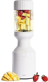 Mega 1200 | Premium Countertop Blender | Smoothies, Shakes, Sauces, Dips, Soups | Blends Ice and Frozen Fruit | Includes Extra Lids and Straw System | 1200W | (Cloud White, 120V)