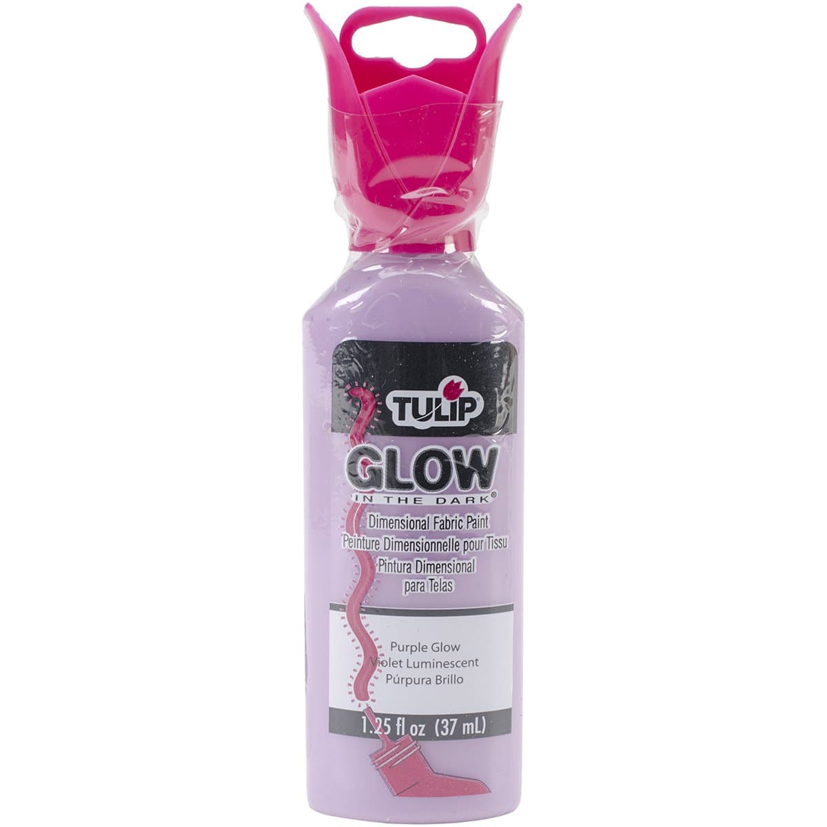 Tulip 1.25oz 3D Fabric Paint Purple Glow