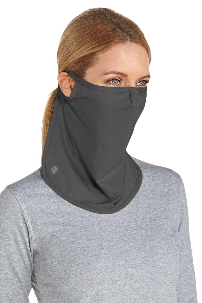 UV Face Shield - UPF 50+ Sun Protection - Crestone in Charcoal Heather
