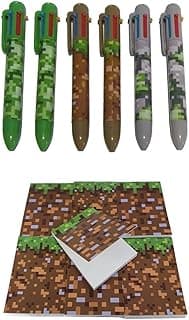 SDM 20 x Camouflage Pixel Design Party Bag Fillers Note Pads & 6 Colour Pens