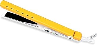 GK HAIR Global Keratin D700 Titanium Styling Flat Iron 360 Degree Swivel Cord Auto Shutoff Professional Straightener Works on Wet and Dry Hair Cutting Edge Titanium Plates 150C-232C - All Hair Types