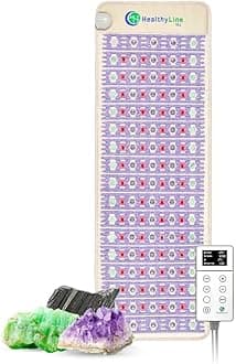 РЕМF Advanced Far Infrared Heating Pad - Professional Biomat for Pain Relief and Healing - Pulsed Electromagnetic Field Therapy - Full Body Mat with Red Lights, Amethyst, Tourmaline and Jade - 72 x 24