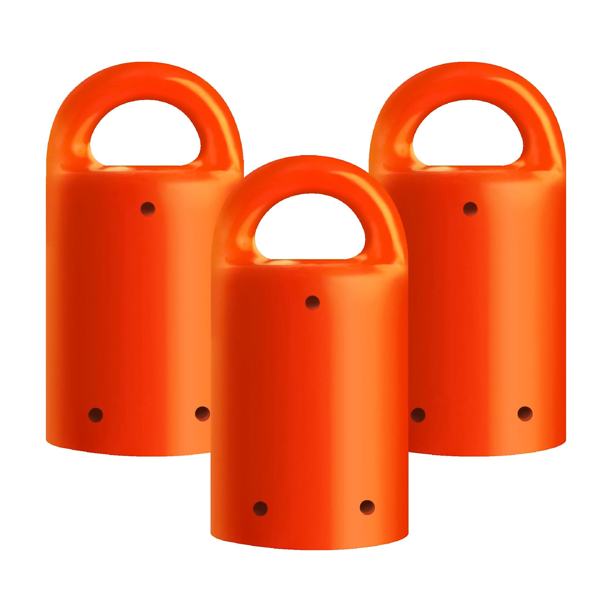 MagnetPal 3 pack Heavy-Duty Neodymium Anti-Rust Magnet, Best for Magnetic Stud Finder / Key Organizer / Indoor and Outdoor Multi Uses, Orange with Key Ring (SP-MPM3OR)