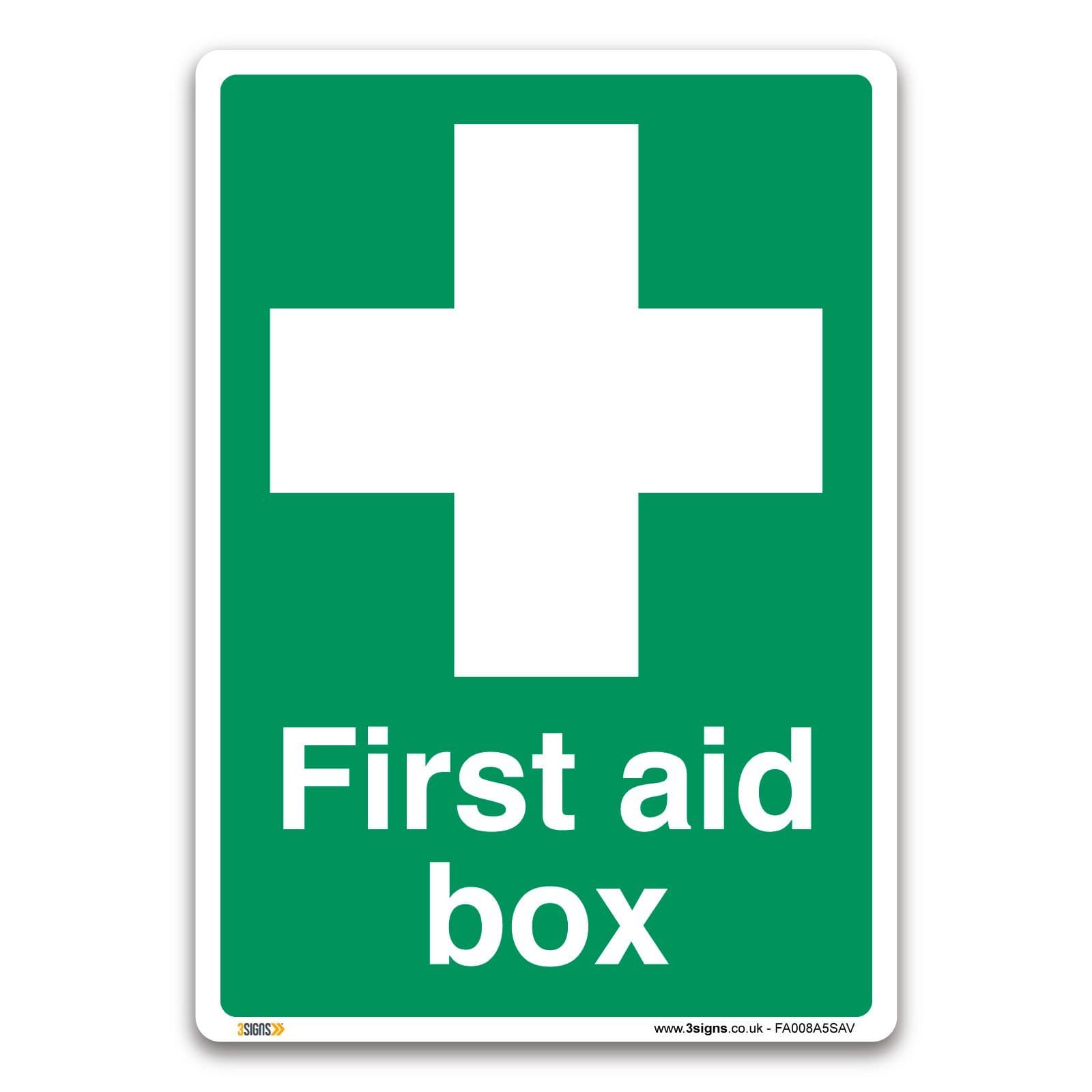 First Aid Box - A5 Self-adhesive Vinyl Sticker - Emergency Equipment Safety