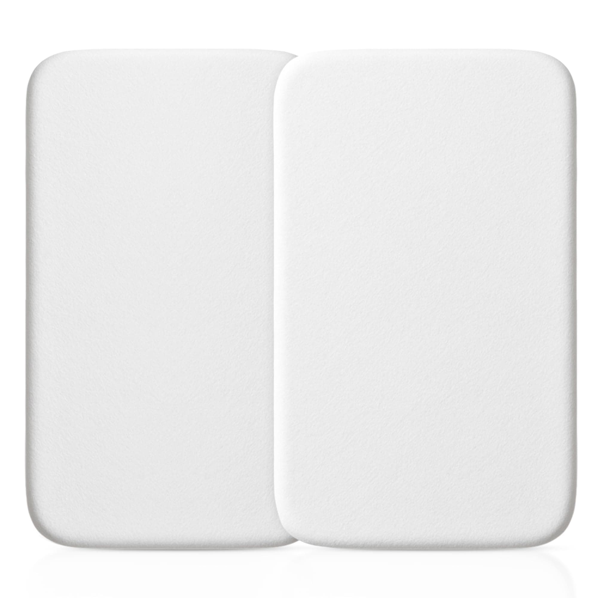 Pack of 2 -100% Jersey Cotton Crib Next2Me Fitted Sheets - Next2Me Compatible Crib Fitted Sheet (50x85cm) Pack of 2 White