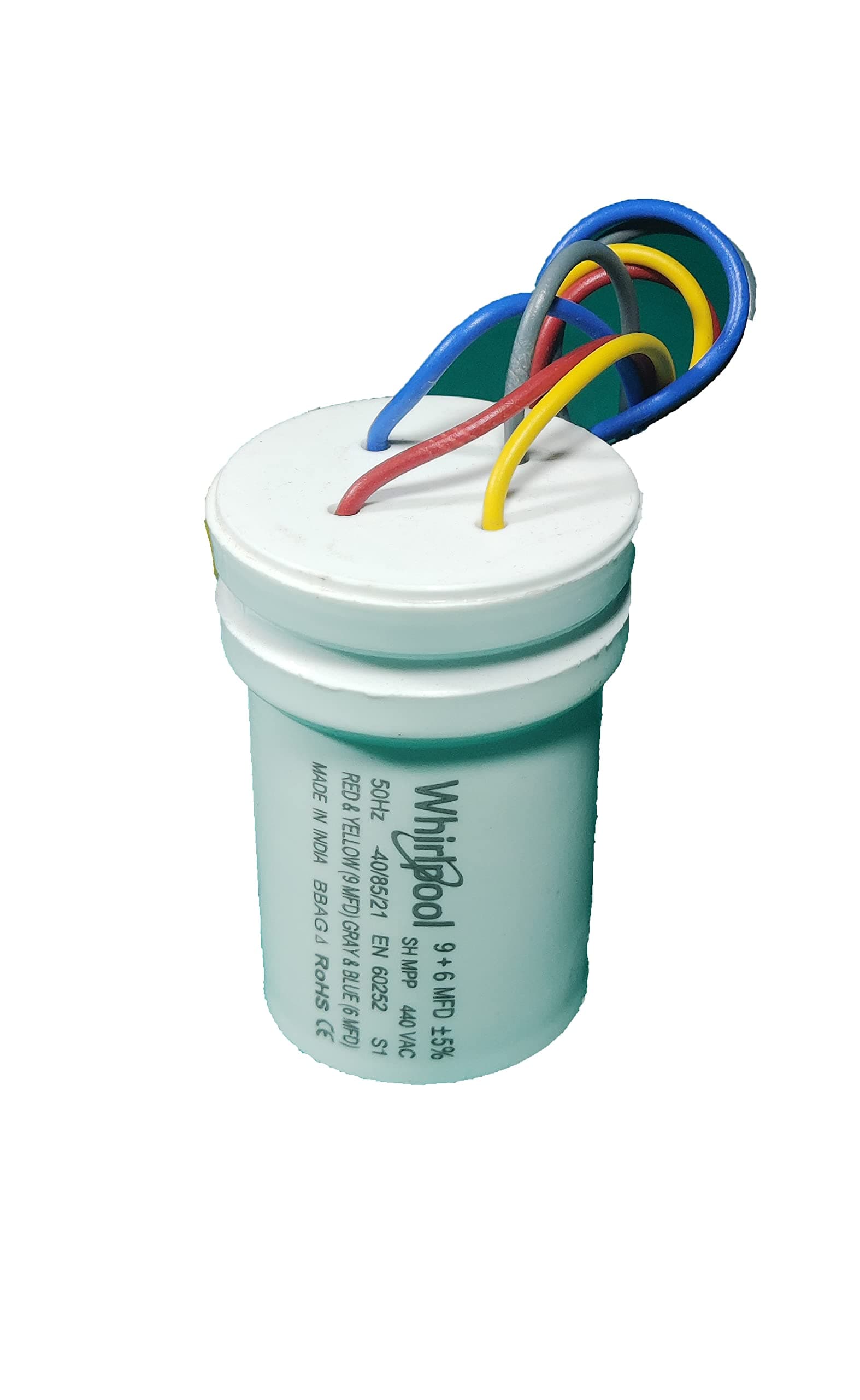 Arvika Sales Capacitor 9+6 MFD Suitable for Whirlpool Semi-Automatic Washing Machine for Wash and Spin Motor (Match & Buy)