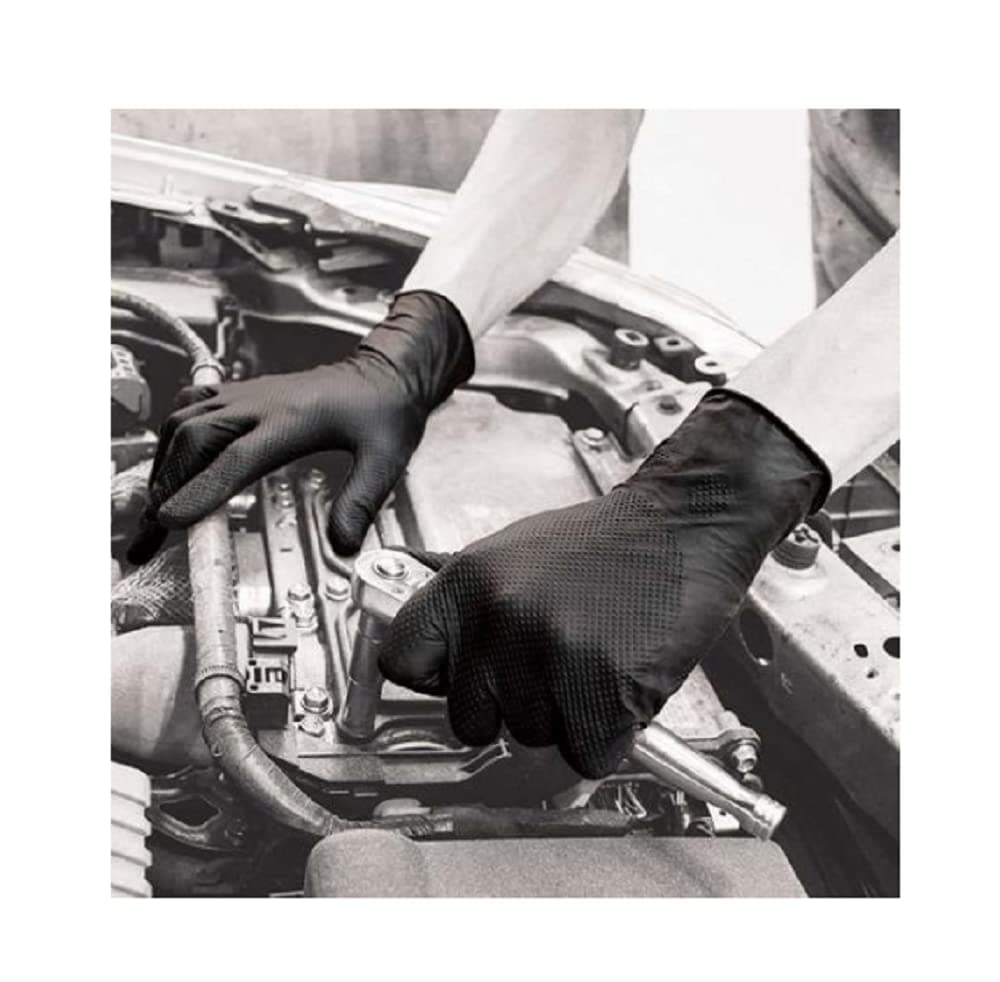 Bodyguards GL1002 Finite Black Nitrile Gloves, 8/Medium, Black (Pack of 100)